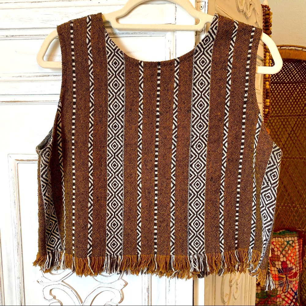 Color Of Heat Unisex Brand from Athens, GA Brown Black Tribal Print Size M